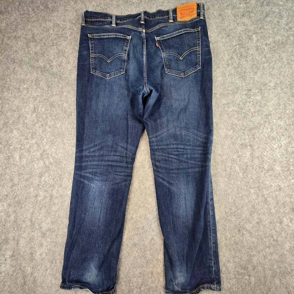 Levi's 541 Athletic Taper Mens 40x32 Blue Denim Stretch Jeans Faded